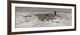 Flock of Sheep with Shepherd in the Snow, 1887-1888-Anton Mauve-Framed Giclee Print