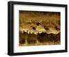 Flock of Snow Geese and Sandhill Cranes in Water and Ground Fog-Arthur Morris-Framed Photographic Print