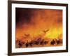 Flock of Snow Geese in Ground Fog, Bosque Del Apache National Wildlife Reserve, New Mexico, USA-Arthur Morris-Framed Photographic Print