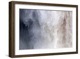 Flock of Swifts Flying to their Roost Behind the Curtain of Falling Water of Kaieteur Falls, Guyana-Mick Baines & Maren Reichelt-Framed Photographic Print