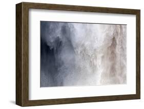 Flock of Swifts Flying to their Roost Behind the Curtain of Falling Water of Kaieteur Falls, Guyana-Mick Baines & Maren Reichelt-Framed Photographic Print