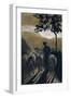 Flock on Road-Giovanni Segantini-Framed Giclee Print
