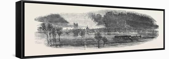 Flood at Gloucester, 1852-null-Framed Stretched Canvas