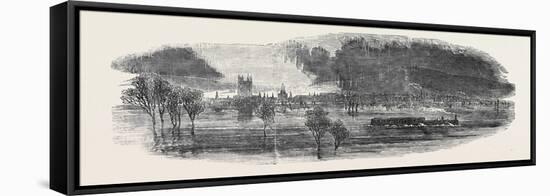 Flood at Gloucester, 1852-null-Framed Stretched Canvas