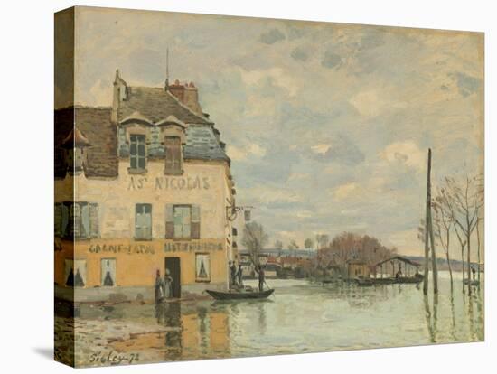 Flood at Port-Marly, 1872-Alfred Sisley-Stretched Canvas