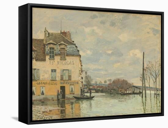 Flood at Port-Marly, 1872-Alfred Sisley-Framed Stretched Canvas