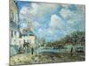 Flood at Port-Marly, 1876-Alfred Sisley-Mounted Giclee Print