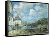 Flood at Port-Marly, 1876-Alfred Sisley-Framed Stretched Canvas