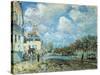 Flood at Port-Marly, 1876-Alfred Sisley-Stretched Canvas