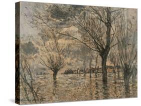 Flood of the Seine at Vétheuil-Claude Monet-Stretched Canvas