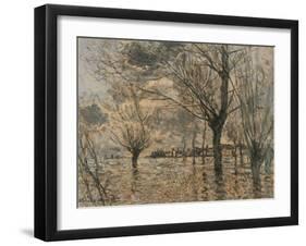 Flood of the Seine at Vétheuil-Claude Monet-Framed Giclee Print