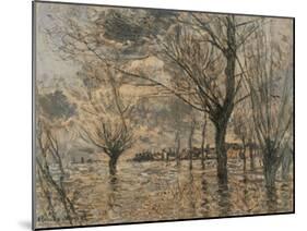 Flood of the Seine at Vétheuil-Claude Monet-Mounted Giclee Print