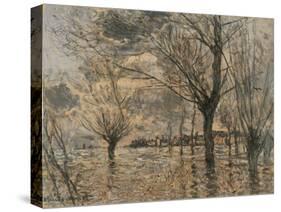 Flood of the Seine at Vétheuil-Claude Monet-Stretched Canvas