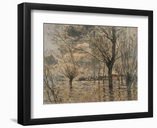 Flood of the Seine at Vétheuil-Claude Monet-Framed Giclee Print