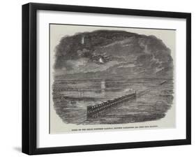 Flood on the Great Northern Railway, Between Darlington and Ferry-Hill Stations-null-Framed Giclee Print