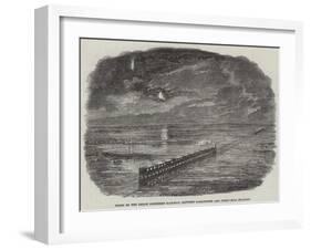 Flood on the Great Northern Railway, Between Darlington and Ferry-Hill Stations-null-Framed Giclee Print