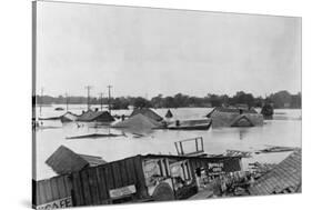 Flood on the Mississippi River-null-Stretched Canvas