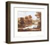 Flood Plain with a Cattle Watering Tank-Claude Lorraine-Framed Art Print