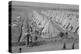 Flood refugee encampment at Forrest City, Arkansas, c.1937-Walker Evans-Stretched Canvas