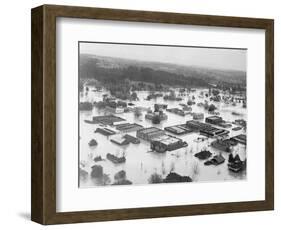 Flood Waters Covering Town-null-Framed Photographic Print