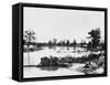 Flooded Area in Forrest City Arkansa-null-Framed Stretched Canvas