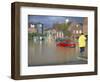 Flooded Car Park in Town Centre in October 2000, Lewes, East Sussex, England, United Kingdom-Jenny Pate-Framed Photographic Print