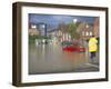 Flooded Car Park in Town Centre in October 2000, Lewes, East Sussex, England, United Kingdom-Jenny Pate-Framed Photographic Print