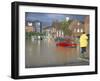 Flooded Car Park in Town Centre in October 2000, Lewes, East Sussex, England, United Kingdom-Jenny Pate-Framed Photographic Print
