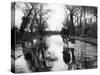 Flooded Country Lane-Fred Musto-Stretched Canvas