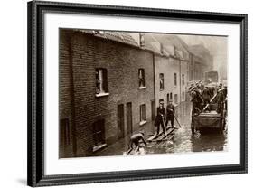 Flooded London Streets 1928-null-Framed Photographic Print