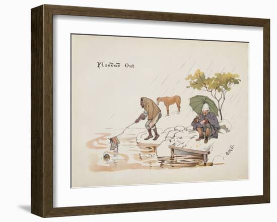 Flooded Out, from 'The Leaguer of Ladysmith', 1900 (Colour Litho)-Captain Clive Dixon-Framed Giclee Print