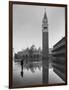 Flooded Piazza San Marco with St. Mark's Church in the Background-Dmitri Kessel-Framed Photographic Print