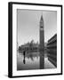 Flooded Piazza San Marco with St. Mark's Church in the Background-Dmitri Kessel-Framed Photographic Print