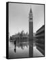 Flooded Piazza San Marco with St. Mark's Church in the Background-Dmitri Kessel-Framed Stretched Canvas