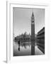 Flooded Piazza San Marco with St. Mark's Church in the Background-Dmitri Kessel-Framed Photographic Print