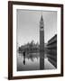 Flooded Piazza San Marco with St. Mark's Church in the Background-Dmitri Kessel-Framed Photographic Print