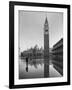 Flooded Piazza San Marco with St. Mark's Church in the Background-Dmitri Kessel-Framed Photographic Print