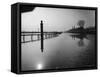 Flooded Race Track at Churchill Downs Submerged in Water from the Surging Ohio River-Margaret Bourke-White-Framed Stretched Canvas