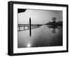 Flooded Race Track at Churchill Downs Submerged in Water from the Surging Ohio River-Margaret Bourke-White-Framed Photographic Print