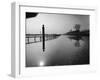 Flooded Race Track at Churchill Downs Submerged in Water from the Surging Ohio River-Margaret Bourke-White-Framed Photographic Print