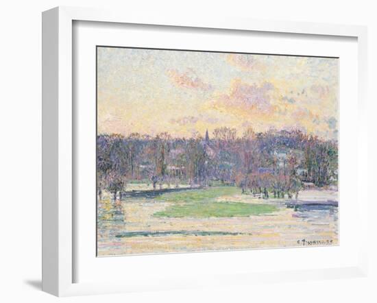 Flooded Sunset-Camille Pissarro-Framed Giclee Print