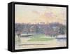 Flooded Sunset-Camille Pissarro-Framed Stretched Canvas