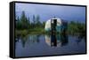 Flooded Trailer Near Alaska Highway-Paul Souders-Framed Stretched Canvas