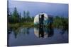 Flooded Trailer Near Alaska Highway-Paul Souders-Stretched Canvas