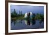 Flooded Trailer Near Alaska Highway-Paul Souders-Framed Photographic Print