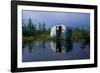 Flooded Trailer Near Alaska Highway-Paul Souders-Framed Photographic Print