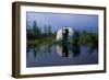 Flooded Trailer Near Alaska Highway-Paul Souders-Framed Photographic Print