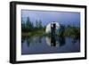 Flooded Trailer Near Alaska Highway-Paul Souders-Framed Photographic Print