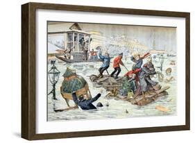 Flooding in Saint Petersburg (Dec 1903)-null-Framed Giclee Print