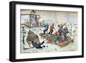 Flooding in Saint Petersburg (Dec 1903)-null-Framed Giclee Print